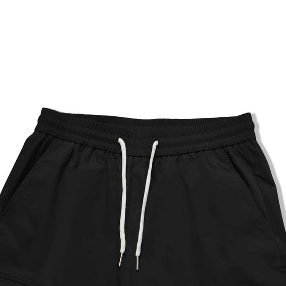 Black Street Style Men's Cargo Pants w/Letter Grap - Picture 4 of 6